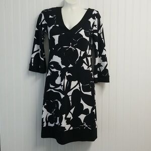 White House Black Market Long Sleeve Dress Midi Shift